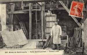 Saint-Laurs mines de charbon, carte postale ancienne